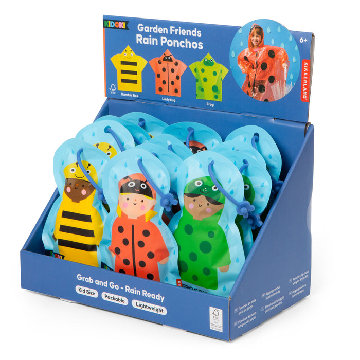 Kidoki Garden Friends Rain Ponchos