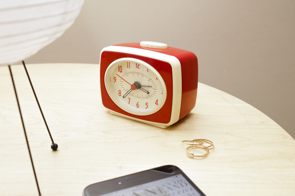 Small Classic Alarm Clock Red