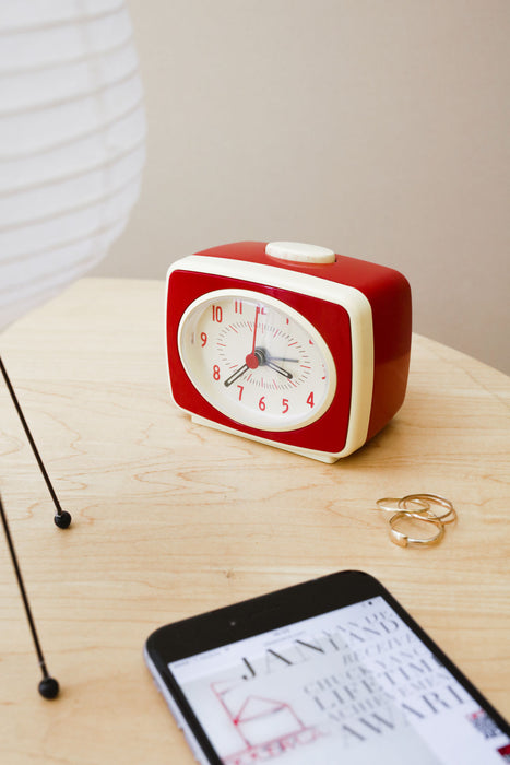 Small Classic Alarm Clock Red