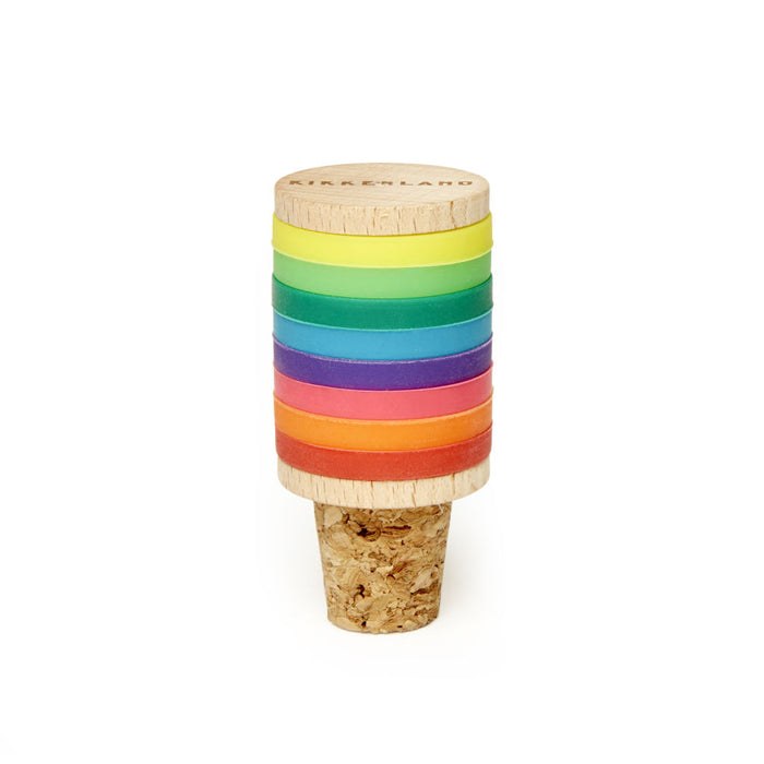Rainbow Wine Rings + Stopper