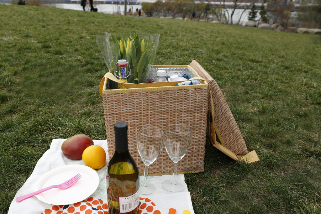 Wicker Picnic Cooler Seat