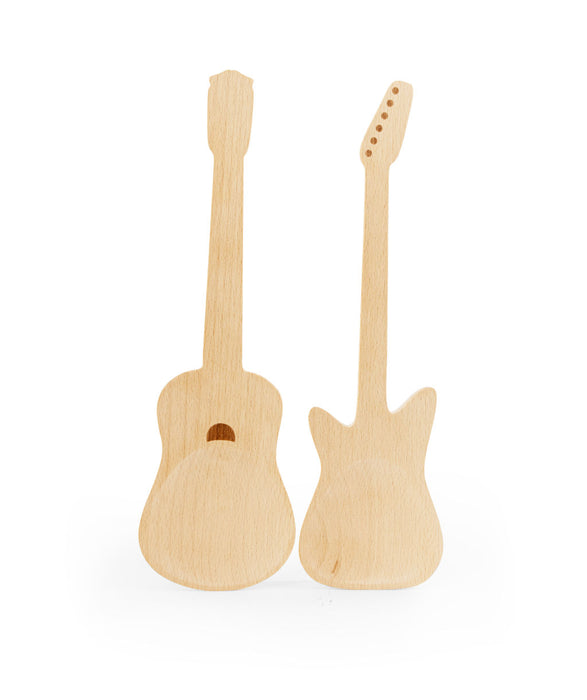 Beech Wood + Rockin Guitar Salad Servers