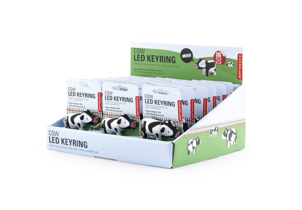 Cow Led Keychain Carded/CDU