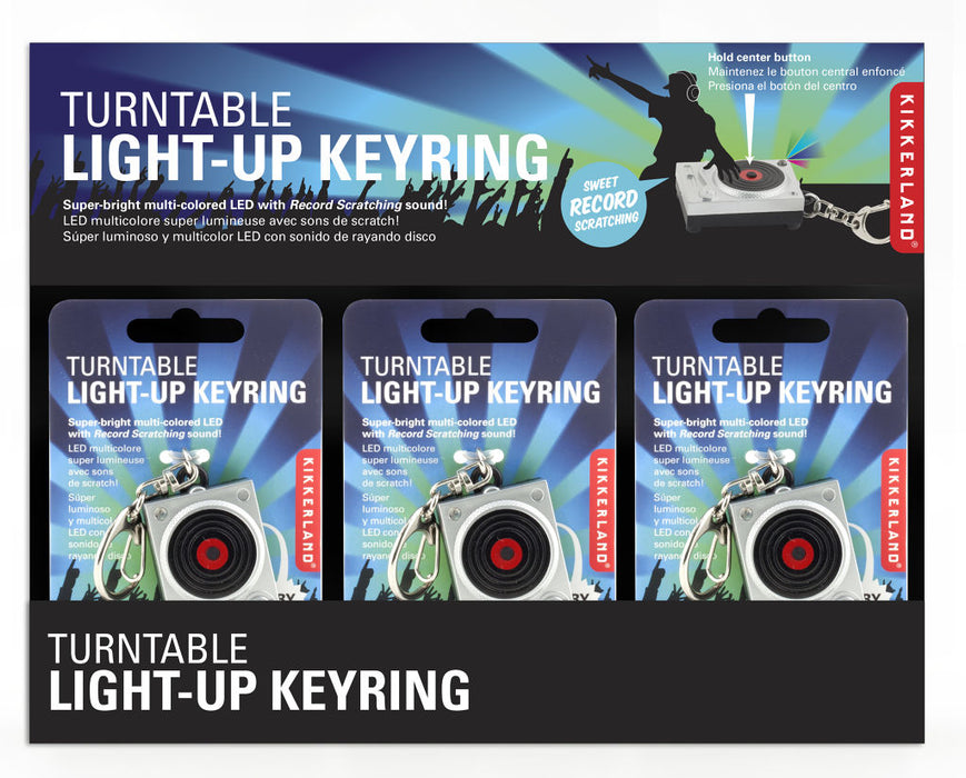 Turntable LED Keychain