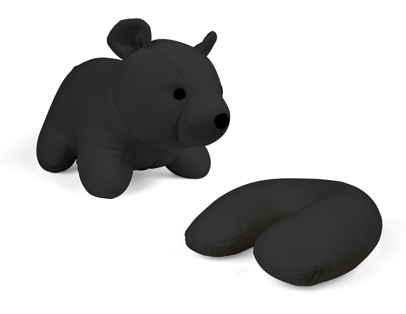 Zip And Flip Bear Head Rest Black